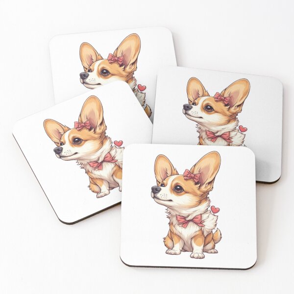 Item preview, Tri Color Corgi Illustration  Cute Dog Lover Art  Black Tan White Puppy designed and sold by Ditstyle.