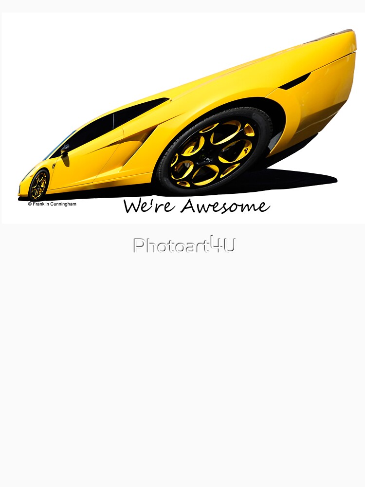 Thumbnail 3 of 3, Baseball ¾ Sleeve T-Shirt, Super Car Art #15  We're Awesome  designed and sold by Photoart4U.