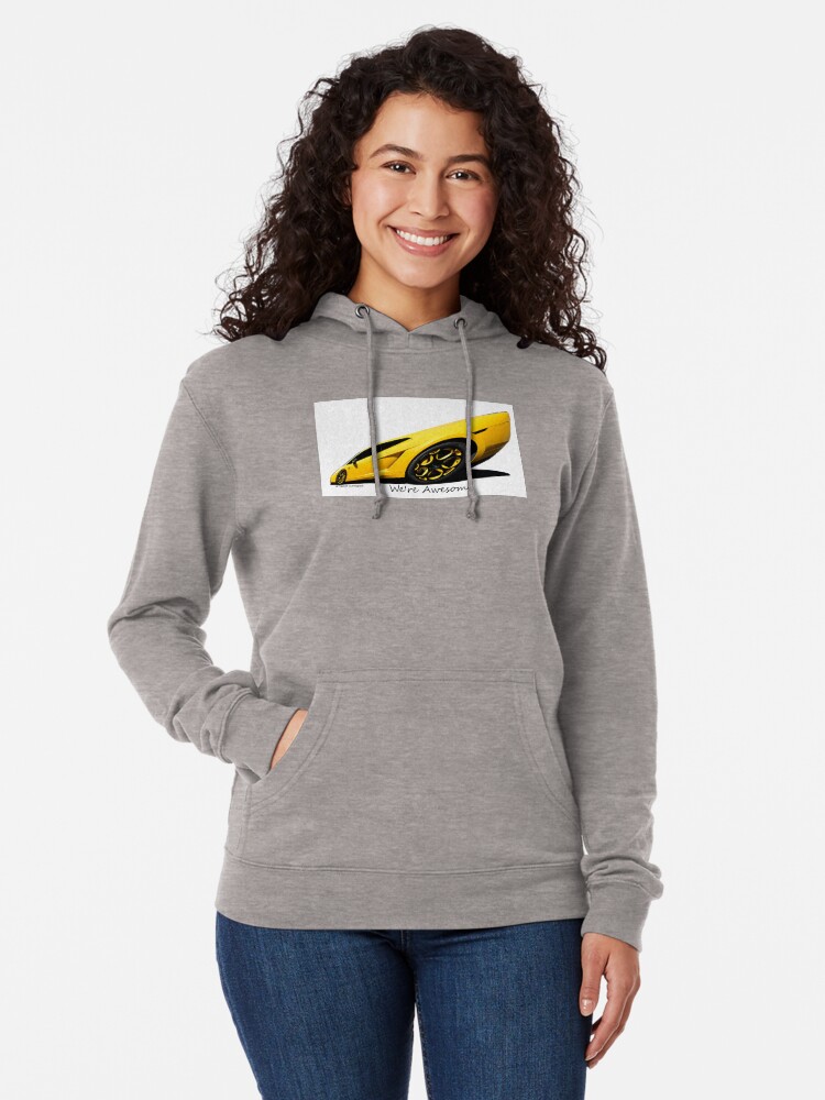 Thumbnail 2 of 5, Lightweight Hoodie, Super Car Art #15  We're Awesome  designed and sold by Photoart4U.