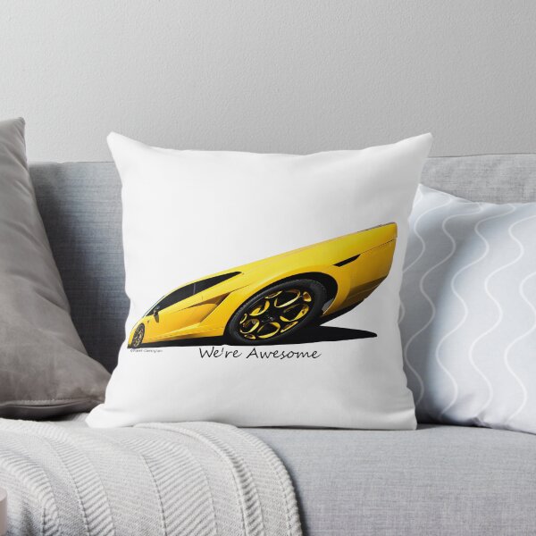 Super Car Art #15 We're Awesome Throw Pillow