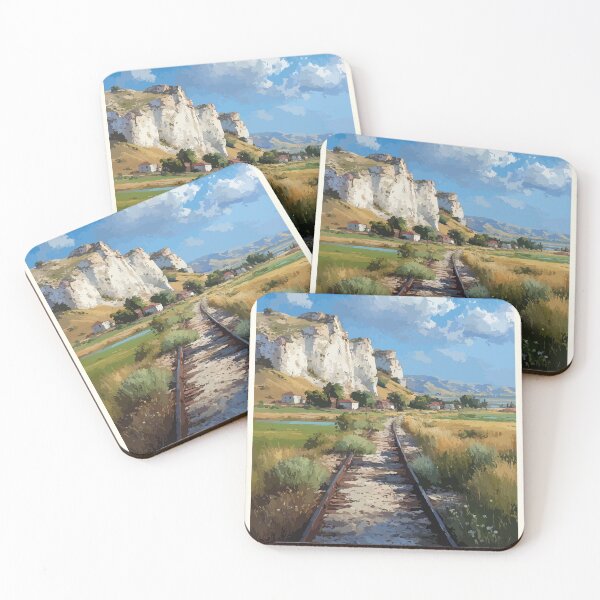 Item preview, Hillsborough New Brunswick | White Gypsum Cliffs Art Print designed and sold by TuncGK.