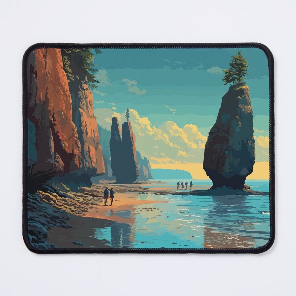 Item preview, Hopewell Rocks New Brunswick | Flowerpot Rocks Low Tide Art designed and sold by TuncGK.