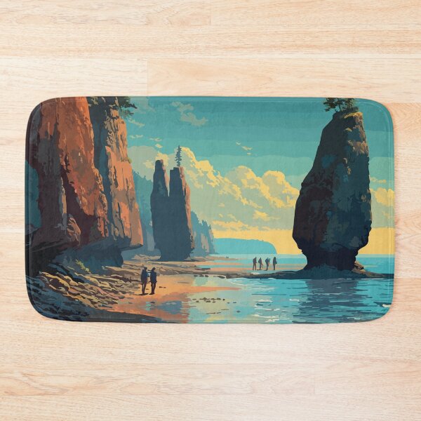 Item preview, Hopewell Rocks New Brunswick | Flowerpot Rocks Low Tide Art designed and sold by TuncGK.