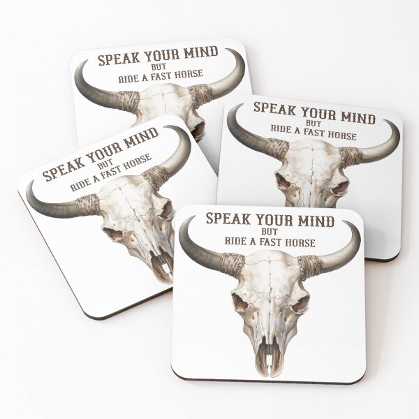 Item preview, Cowboy Quote Longhorn Steer Skull  designed and sold by xposedbydesign.