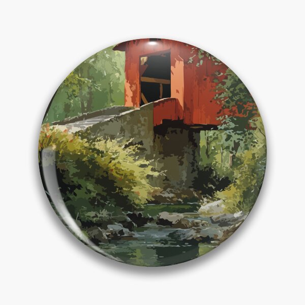 Item preview, Kings County New Brunswick | Covered Bridge & Forest Art designed and sold by TuncGK.