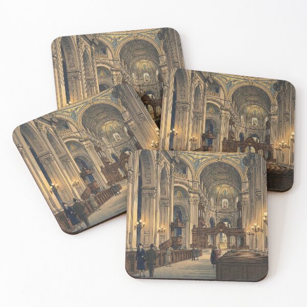 Item preview, St Pauls Cathedral Japanese Woodblock Print designed and sold by Takeda-art.