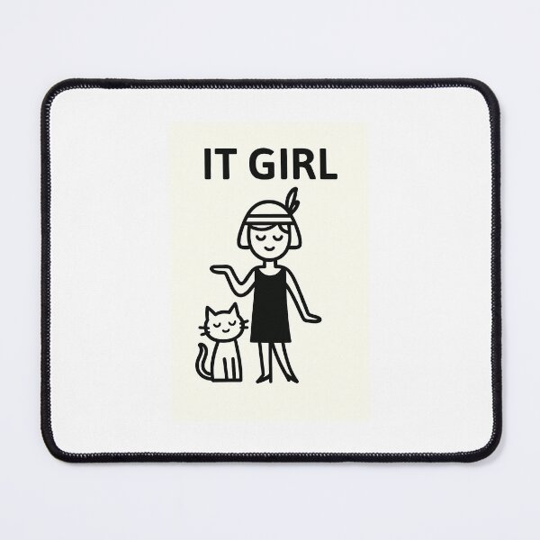 Item preview, It girl, girl, cat, cartoon, flapper designed and sold by Grimtruths.