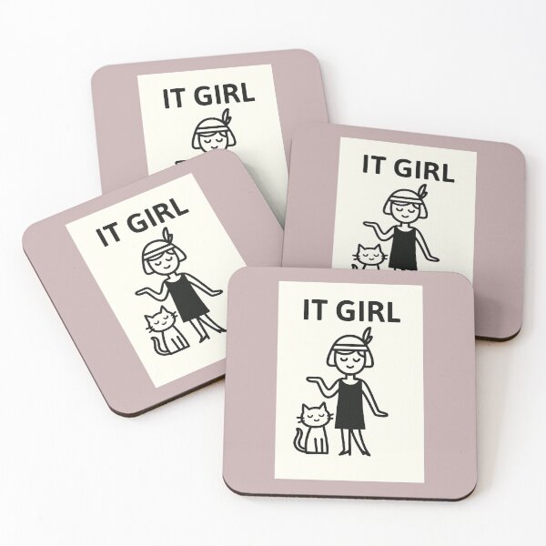 Item preview, It girl, girl, cat, cartoon, flapper designed and sold by Grimtruths.
