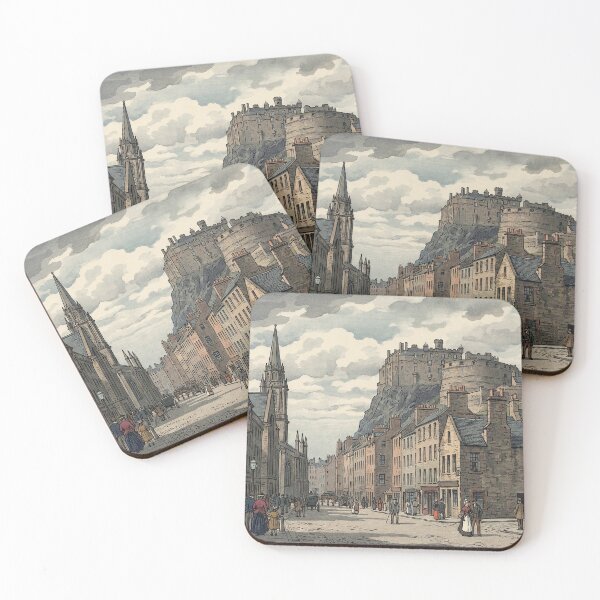Item preview, Edinburgh Old Town Japanese Woodblock Print designed and sold by Takeda-art.