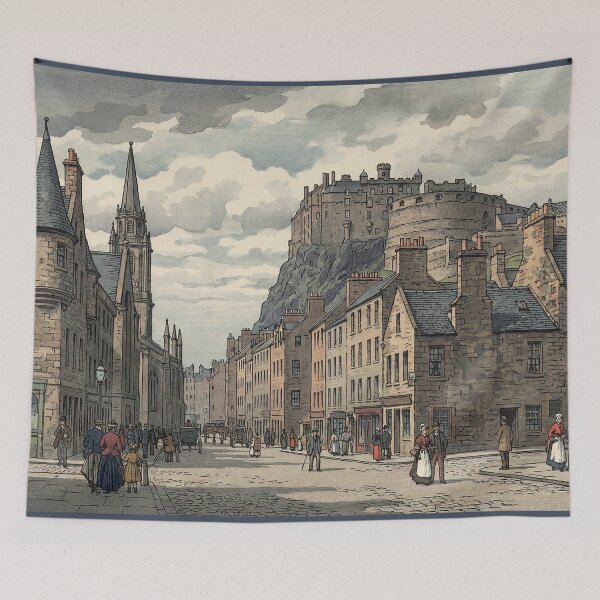Item preview, Edinburgh Old Town Japanese Woodblock Print designed and sold by Takeda-art.