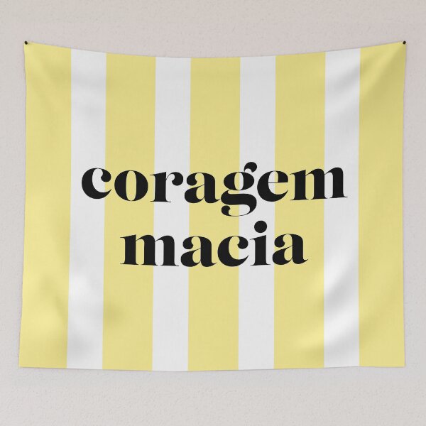 Item preview, Coragem Macia – Bold Portuguese Typography Poster designed and sold by milafogaca.
