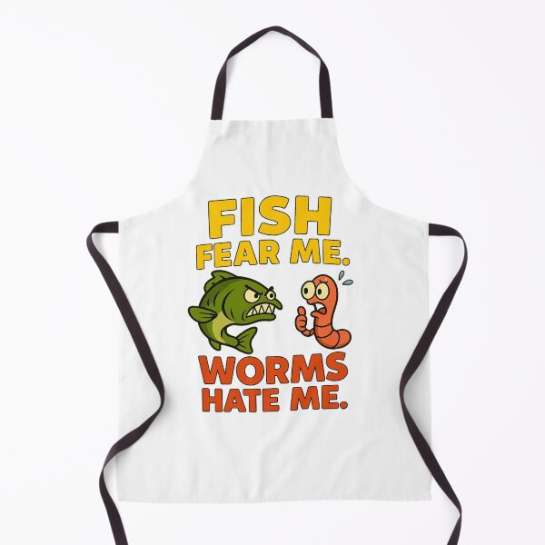 Item preview, Fish Fear Me Worms Hate Me Funny Fishing Cartoon Design designed and sold by Eric’s Creative Corner.