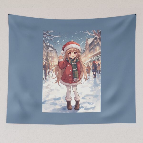 Item preview, Christmas Anime Girl designed and sold by ArtCraftLab.
