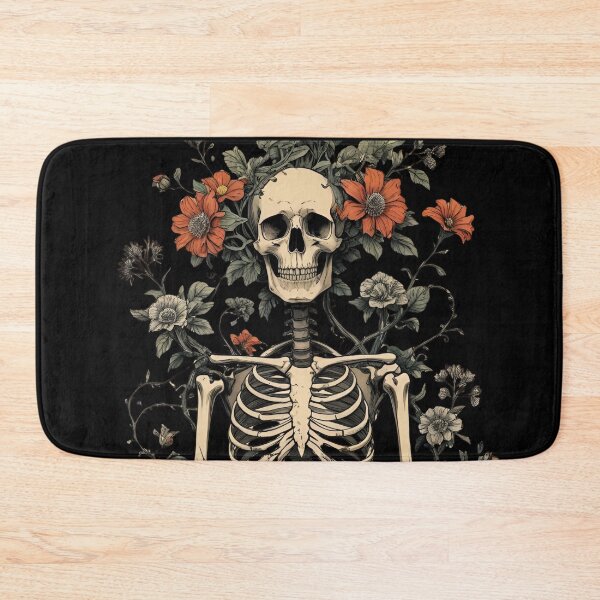 Item preview, Aesthetic botanical skeleton human skeleton intertwined with flowers and vines 3 designed and sold by Neon G.
