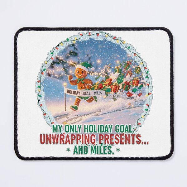 Item preview, My Only Holiday Goal: Unwrapping Presents and Miles - Christmas Runner designed and sold by xper-t-s.