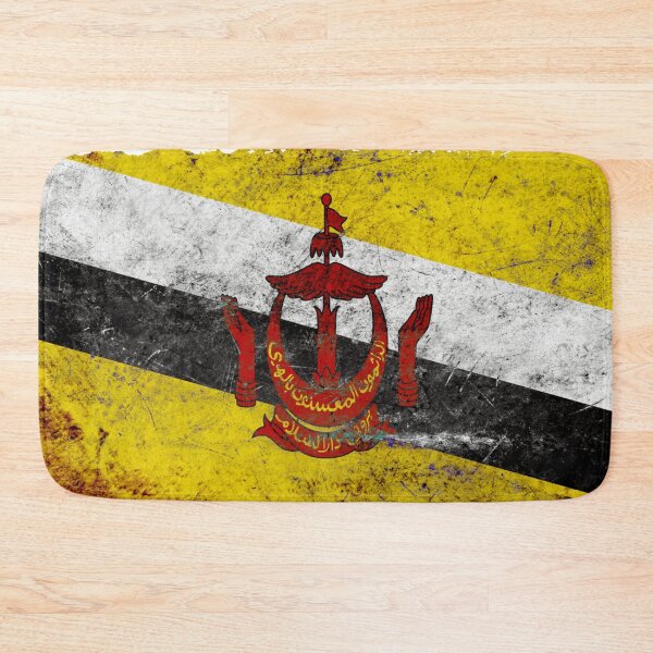 Item preview, Brunei flag metal texture | Brunei Darussalam Metal Design designed and sold by RoyalMerchantShop.