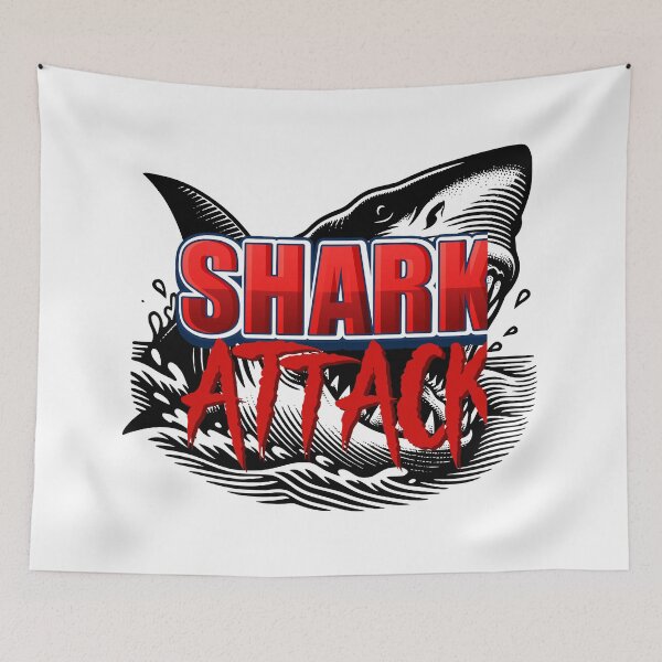 Item preview, shark attack designed and sold by Tangiershop7.