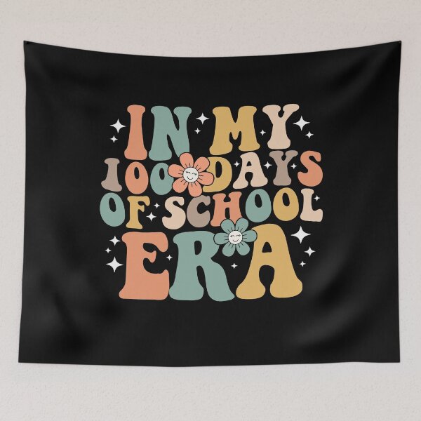 Item preview, In My 100 Days of School Era Shirt – Retro Teacher 100th Day of School Groovy Flower Design designed and sold by Alluka Brand.