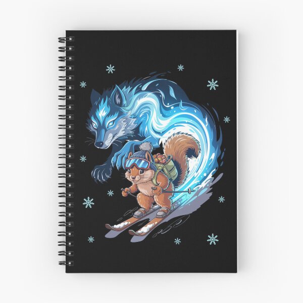Item preview, Skiing Squirrel, Blue Wolf Spirit designed and sold by MagdaMoonArt.