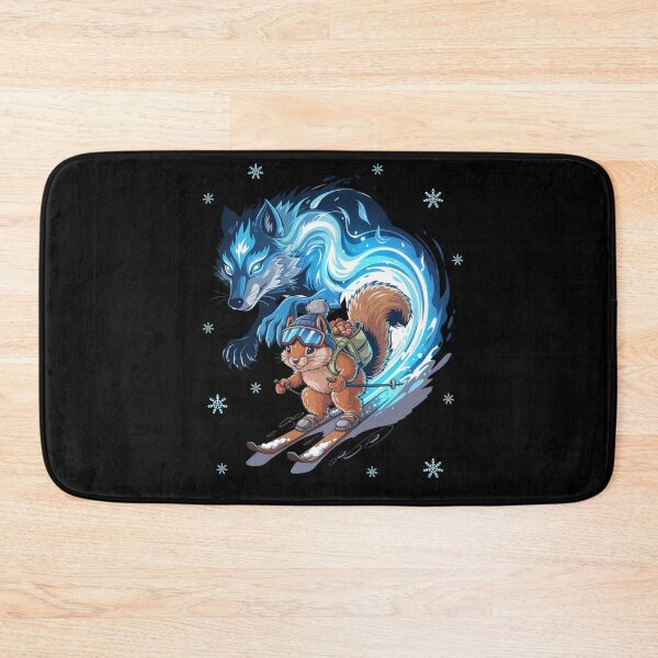 Item preview, Skiing Squirrel, Blue Wolf Spirit designed and sold by MagdaMoonArt.