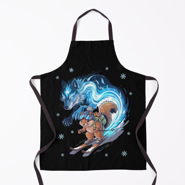 Artikelvorschau, Skifahrendes Eichhörnchen, Blauer Wolfsgeist entworfen und verkauft von MagdaMoonArt.