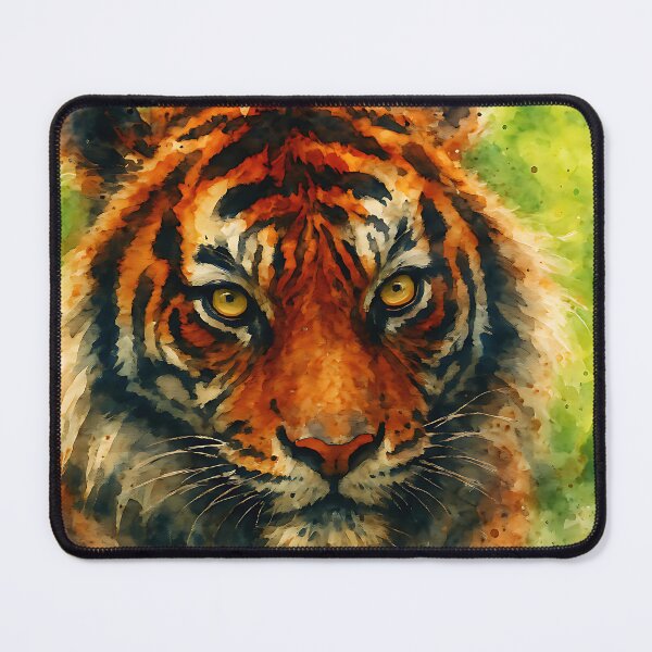 Item preview, Watercolor Tiger Portrait – Wild Jungle King Art by M.A.L.K designed and sold by M.ALK.Watercolor.