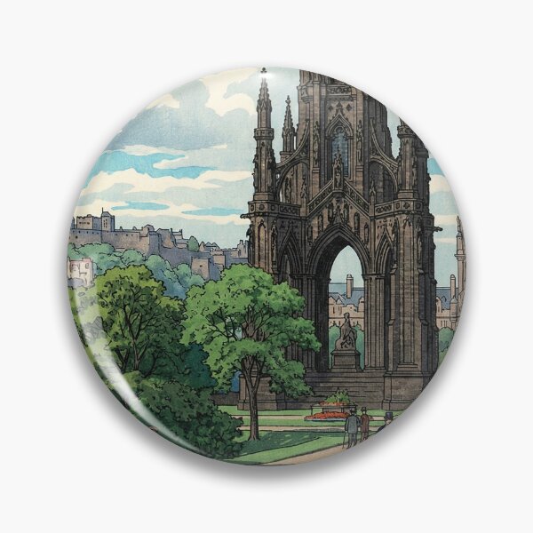 Item preview, Scott Monument of Edinburgh Japanese Woodblock Print designed and sold by Takeda-art.