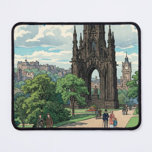 Item preview, Scott Monument of Edinburgh Japanese Woodblock Print designed and sold by Takeda-art.
