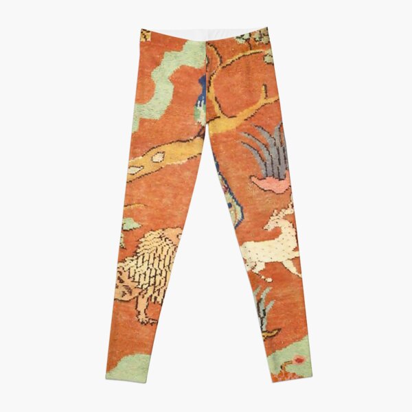 Antique Mazlapatan Indian Rug Print Leggings