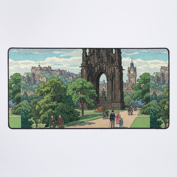 Item preview, Scott Monument of Edinburgh Japanese Woodblock Print designed and sold by Takeda-art.