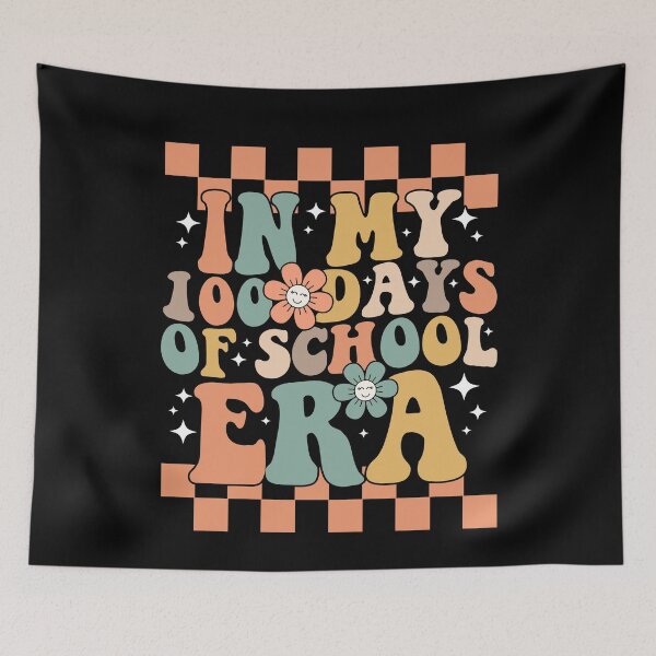 Item preview, In My 100 Days of School Era Shirt – Retro Teacher 100th Day of School Groovy Flower Design designed and sold by Alluka Brand.