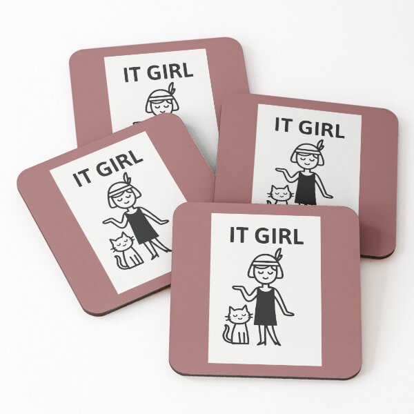 Item preview, It girl, girl, twenties, flapper, cat, cartoon designed and sold by Grimtruths.