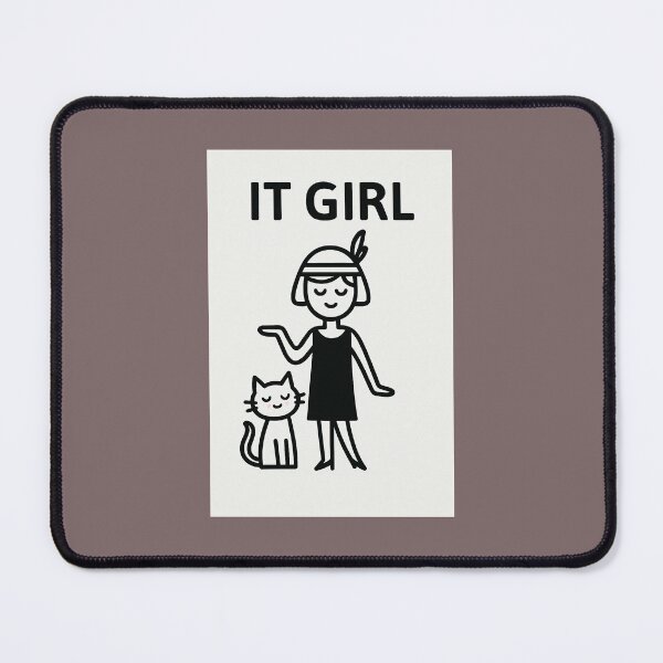 Item preview, It girl, girl, twenties, flapper, cat, cartoon designed and sold by Grimtruths.