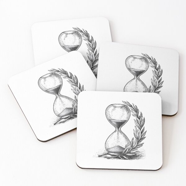 Item preview, Vintage Hourglass Engraving Stoic Philosophy designed and sold by DreamLeafCo.