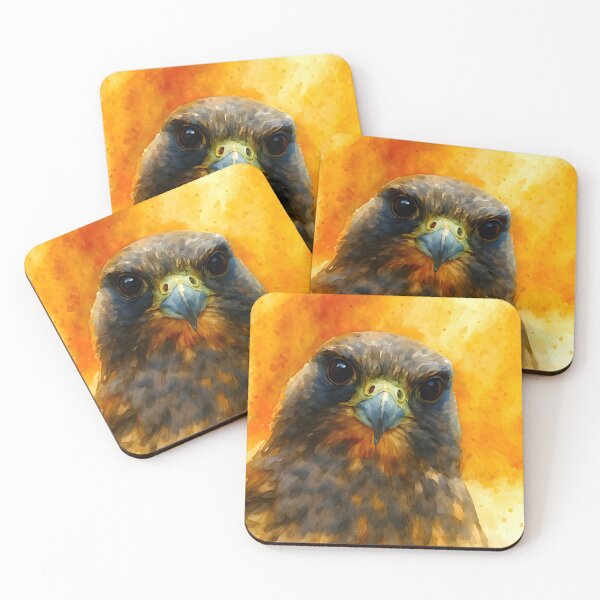 Item preview, Majestic Hawk Portrait – Vibrant Watercolor Bird of Prey Art designed and sold by M.ALK.Watercolor.