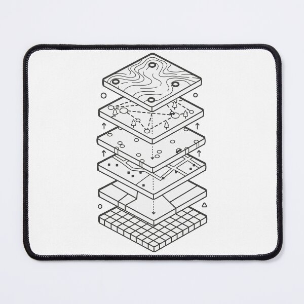 Item preview, GIS Map Layers Isometric Diagram designed and sold by SpatialPost.