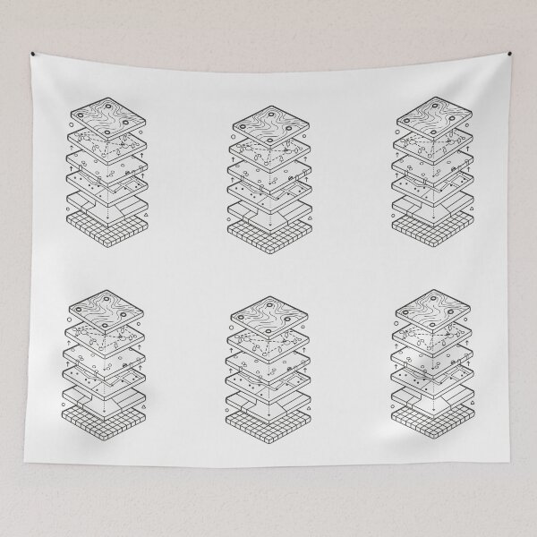 Item preview, GIS Map Layers Isometric Diagram designed and sold by SpatialPost.