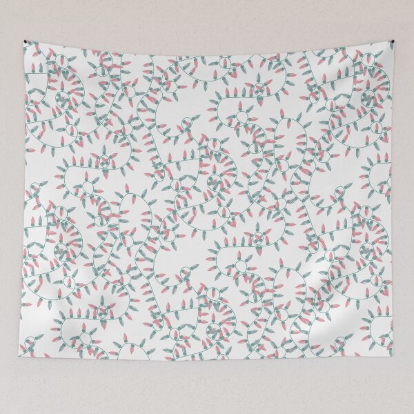 Item preview, Holiday Lights - hollylights - red and green designed and sold by Stephanie Fiona Design.