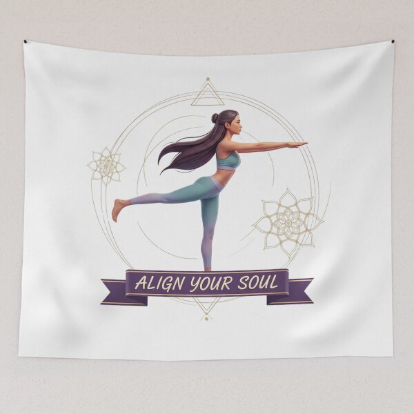 Item preview, ALIGN YOUR SOUL. | Yoga Balance Pop Art & Mandala Design designed and sold by BoldBloomArt.