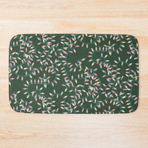Item preview, Holiday Lights - hollylights - dark green multi designed and sold by Stephanie Fiona Design.