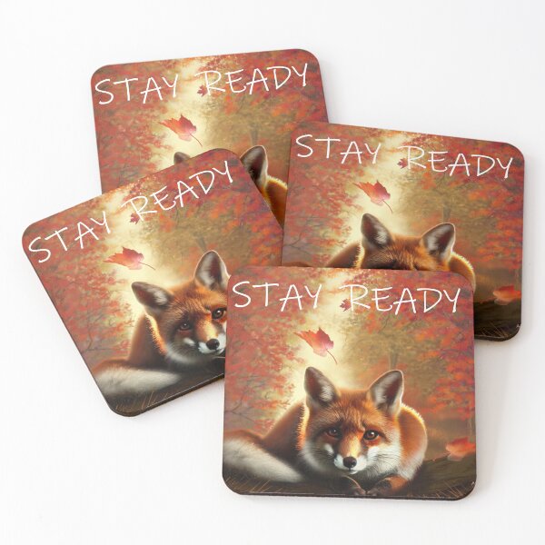 Item preview, Cute Beautiful Fox Wildlife - Stay Ready text- Faith Based design designed and sold by ABG Inspirational Art.