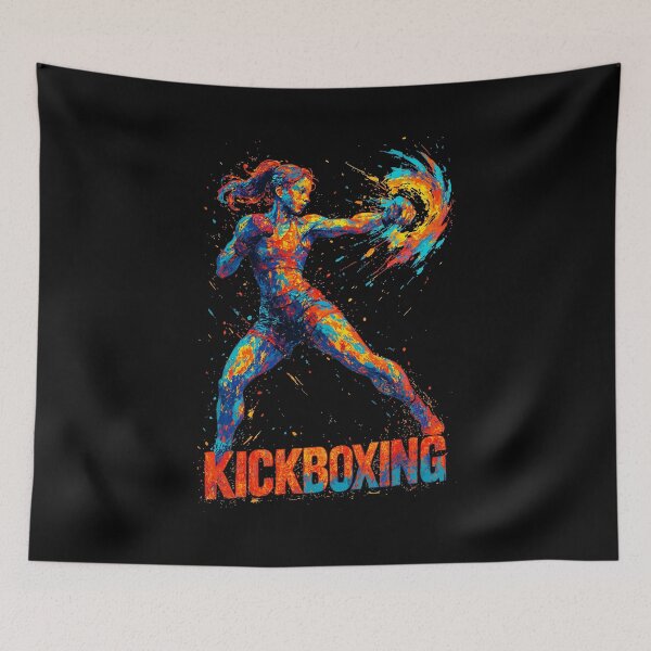 Item preview, Kickboxer, cool, abstract, power, kickboxing, woman, strength, gift designed and sold by Pineapple-Tree.