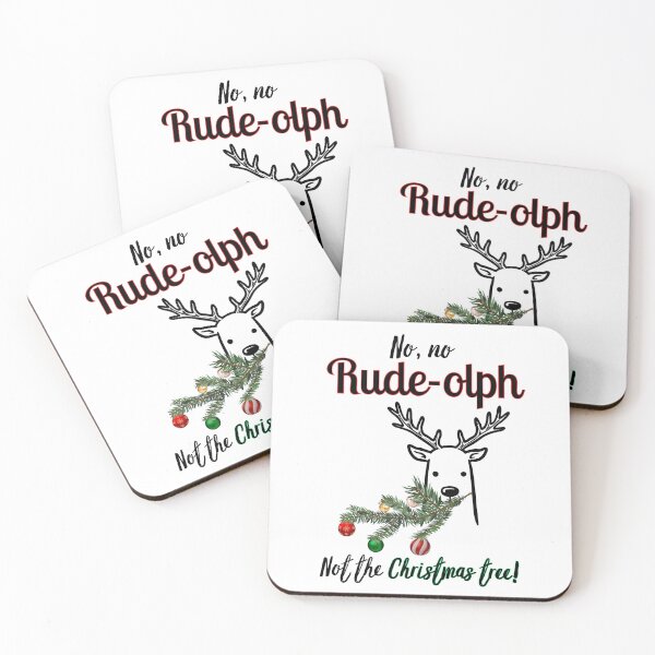 Item preview, Funny Rude Reindeer – Rude-olph Eating Christmas Tree – Christmas Joke designed and sold by SunandShade.