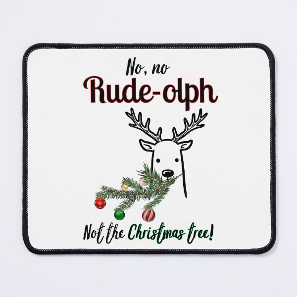Item preview, Funny Rude Reindeer – Rude-olph Eating Christmas Tree – Christmas Joke designed and sold by SunandShade.