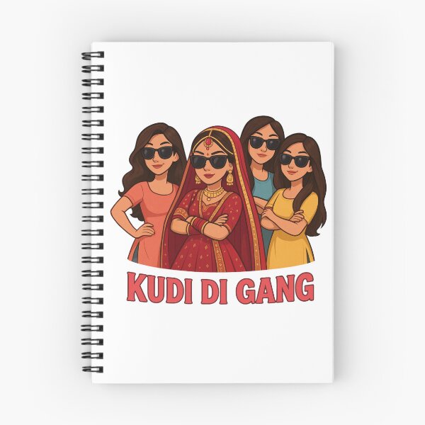 Item preview, Kudi Di Gang – Punjabi Bride Squad Cartoon Illustration designed and sold by CraftyKaur.