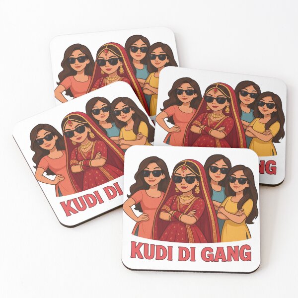 Item preview, Kudi Di Gang – Punjabi Bride Squad Cartoon Illustration designed and sold by CraftyKaur.
