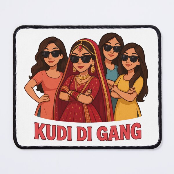 Item preview, Kudi Di Gang – Punjabi Bride Squad Cartoon Illustration designed and sold by CraftyKaur.