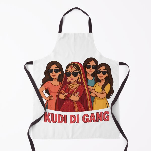 Item preview, Kudi Di Gang – Punjabi Bride Squad Cartoon Illustration designed and sold by CraftyKaur.