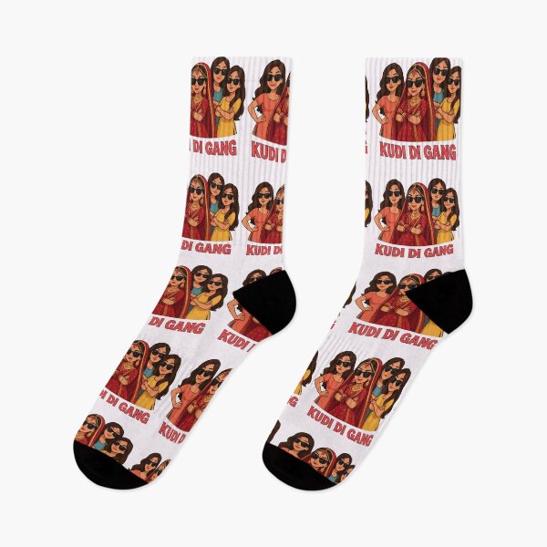 Item preview, Kudi Di Gang – Punjabi Bride Squad Cartoon Illustration designed and sold by CraftyKaur.