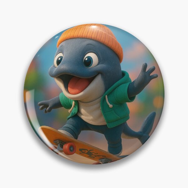 Item preview, Skater Fin Whale designed and sold by Sillytoe.